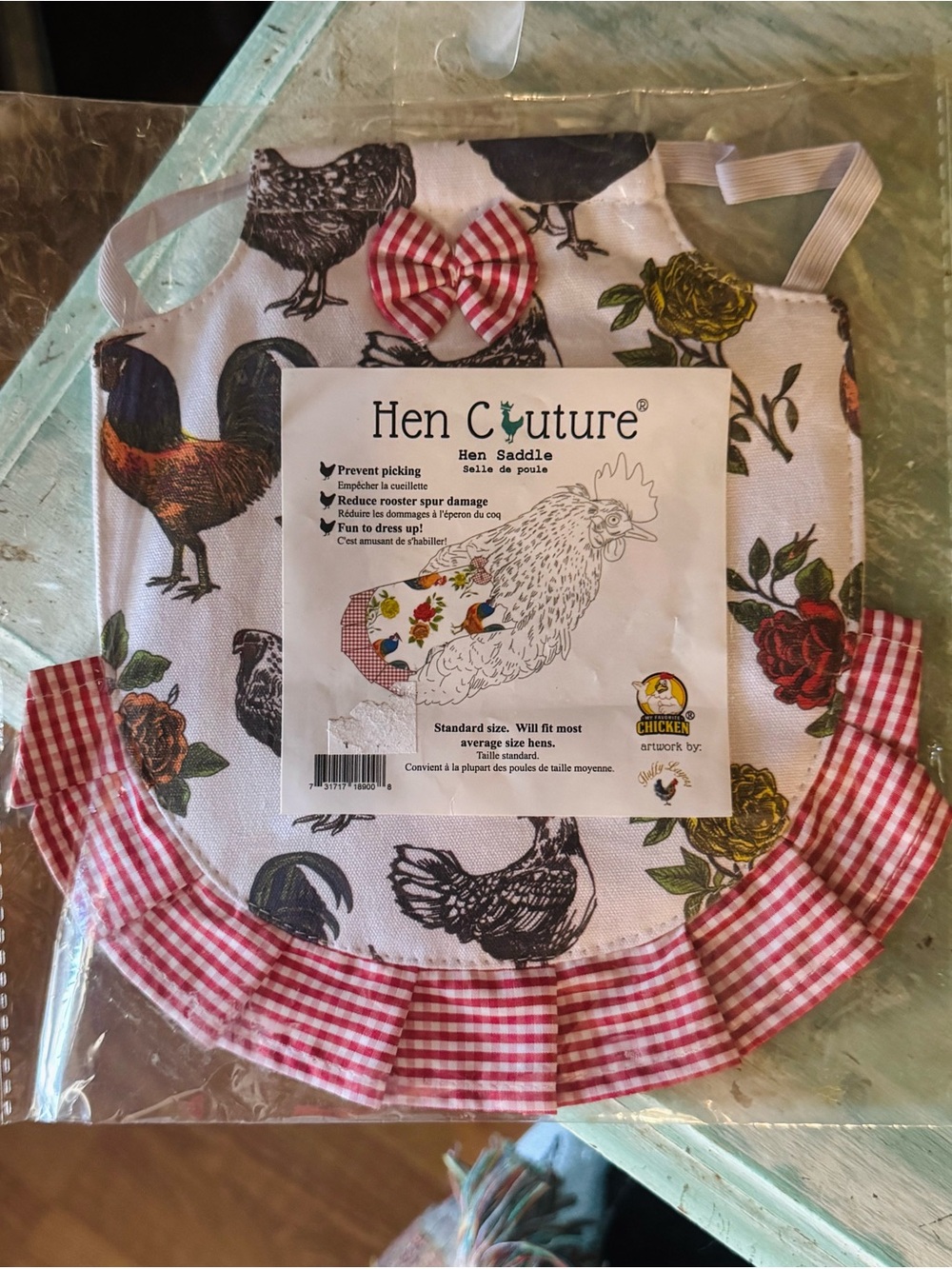 NWT Hen Couture Hen Saddle / Dress (handmade)